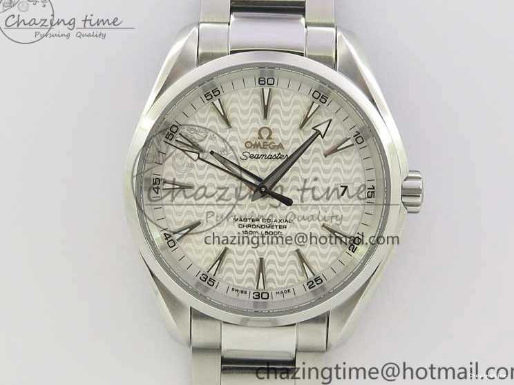 0407 Soft Aqua Terra 150M SS VSF 1:1 Best Edition White Wave Textured Dial on SS Bracelet A8500 Super Clone (2 Straps) 7916